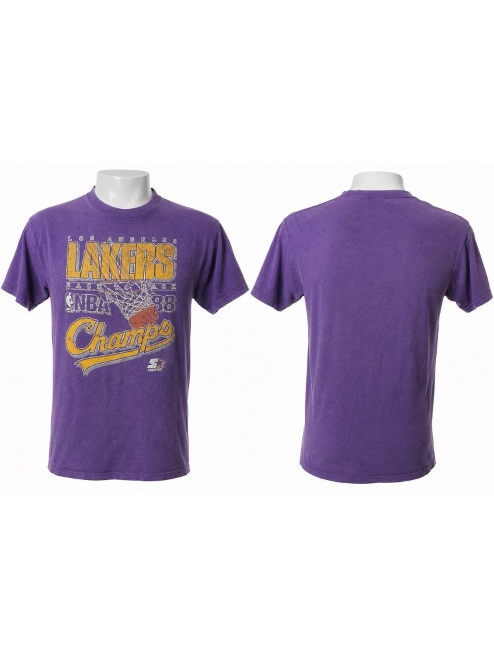 Vintage 1988 LA Lakers NBA Champs T-Shirt Starter USA Single Stitch Adult L
